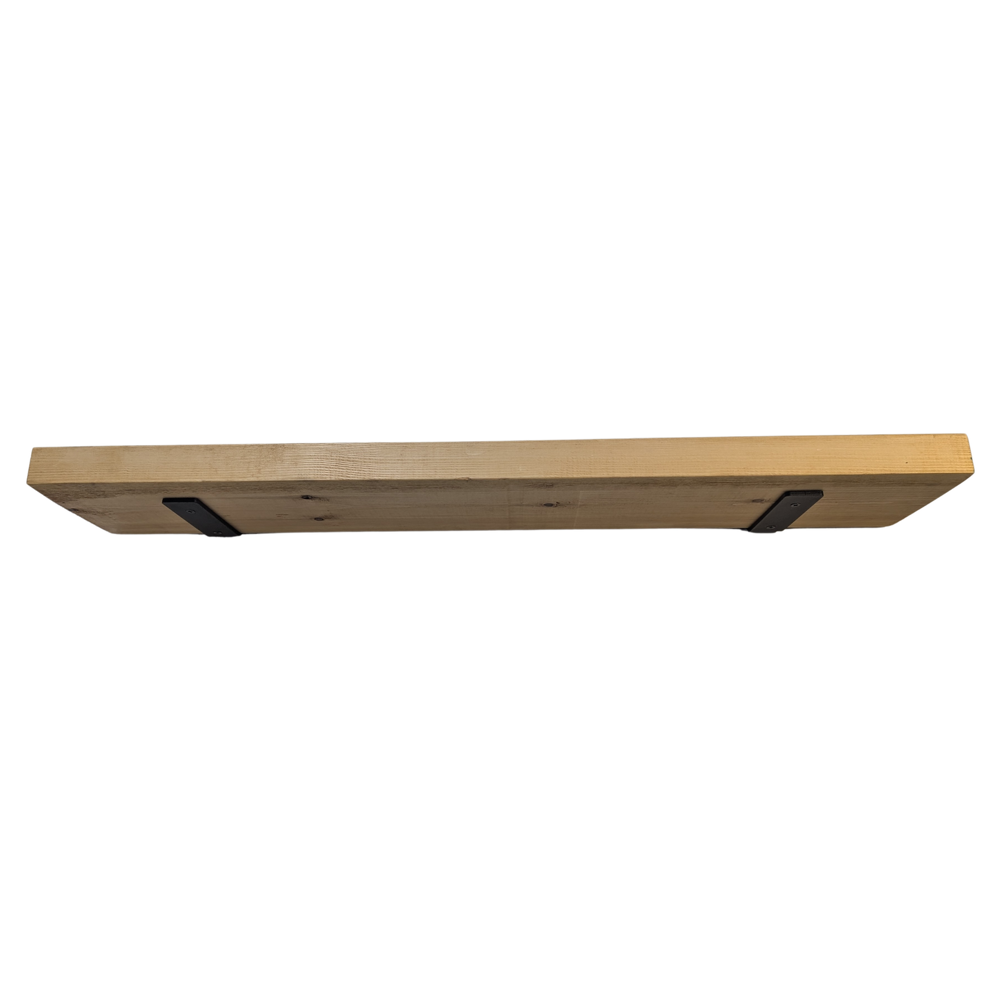 8 x 2 Oak Shelf with Black Steel Supports – Crafted in the Heart of England - 5 finishes