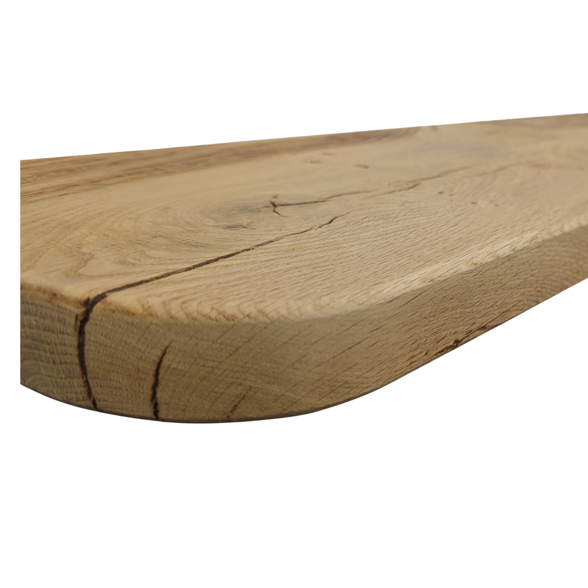 Solid  Curved Oak Floating Shelf - Rounded  - 5 Finishes Available 8x2 - Handmade For You (Copy)