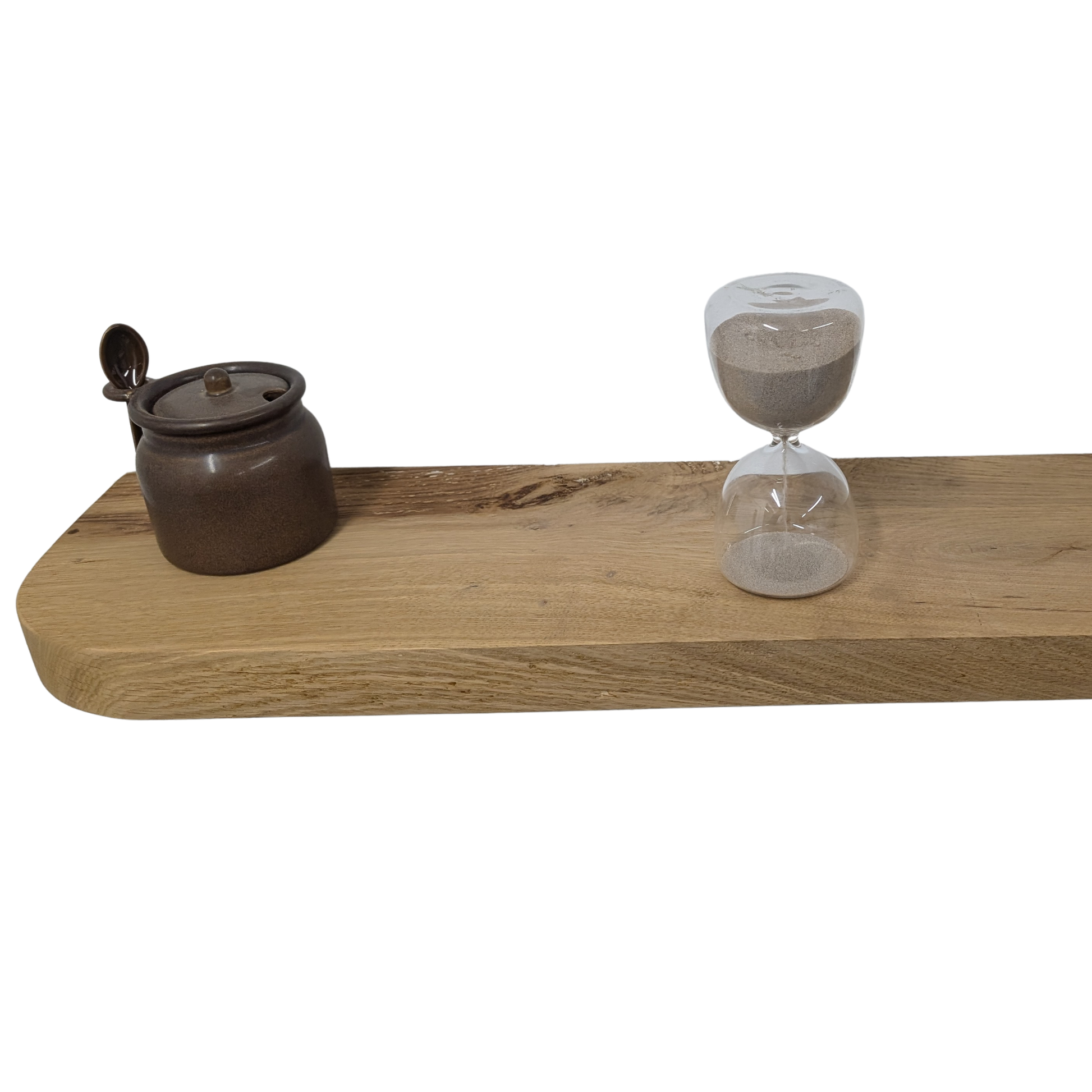 Solid  Curved Oak Floating Shelf - 5 Finishes Available 8x2 - Handmade For You