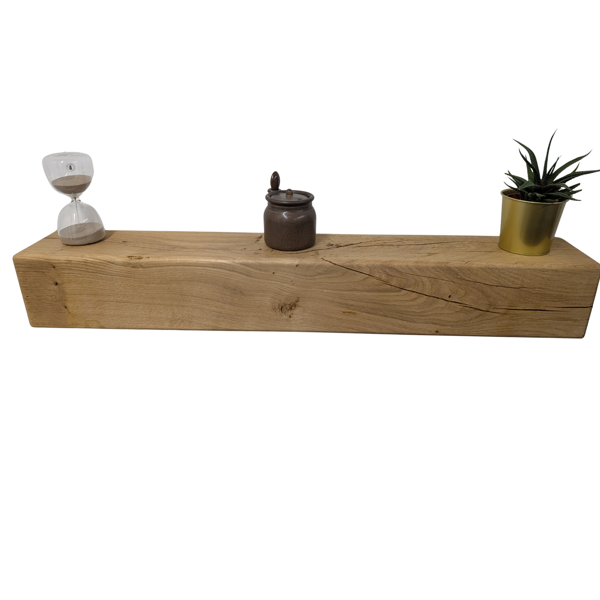 Oak Mantel Beam 6 x 6 (15cm(H) x 10cm(D) - Rounded Edge - Solid Oak Fireplace Beam
