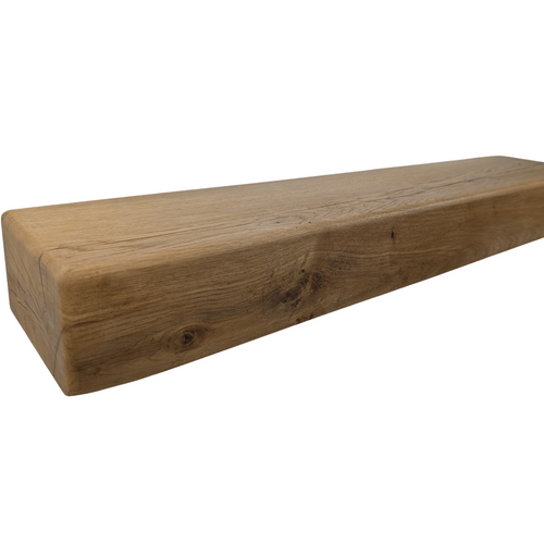 Oak Mantel - 8 x 4 Rounded Edges- Solid Oak Fireplace Beam