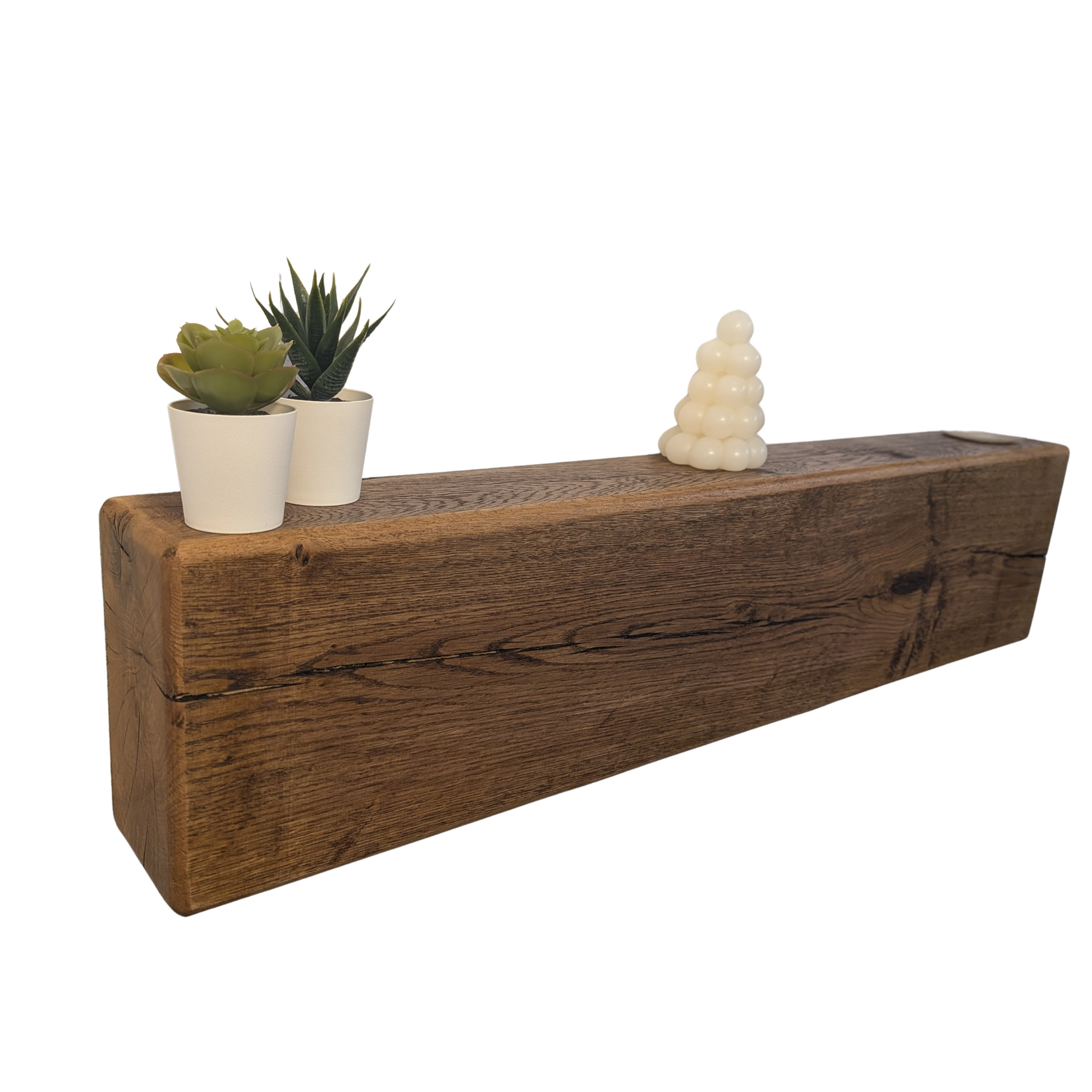 Oak Mantel - 8 x 4 - Solid Oak Fireplace Beam