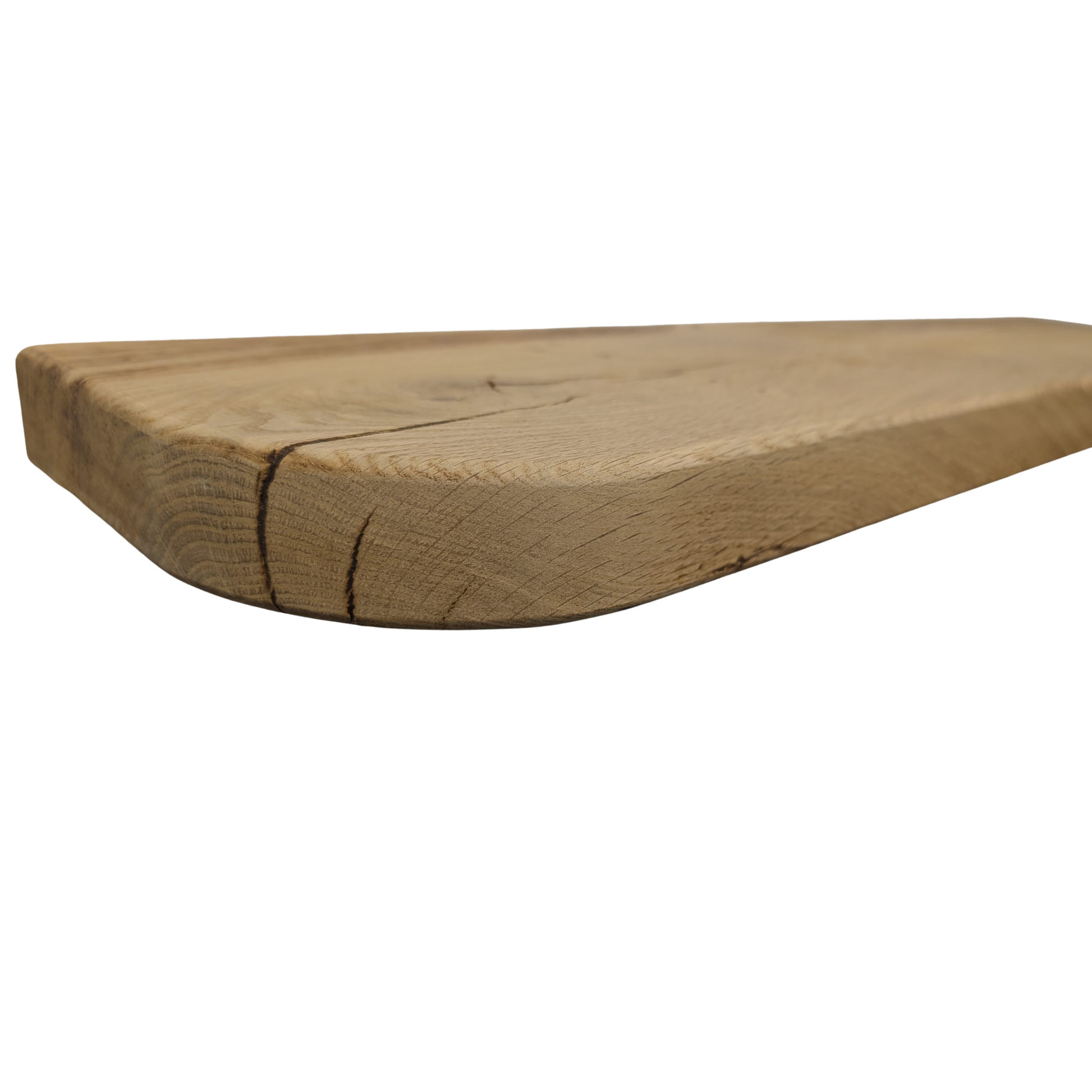 Solid  Curved Oak Floating Shelf - Rounded  - 5 Finishes Available 8x2 - Handmade For You (Copy)