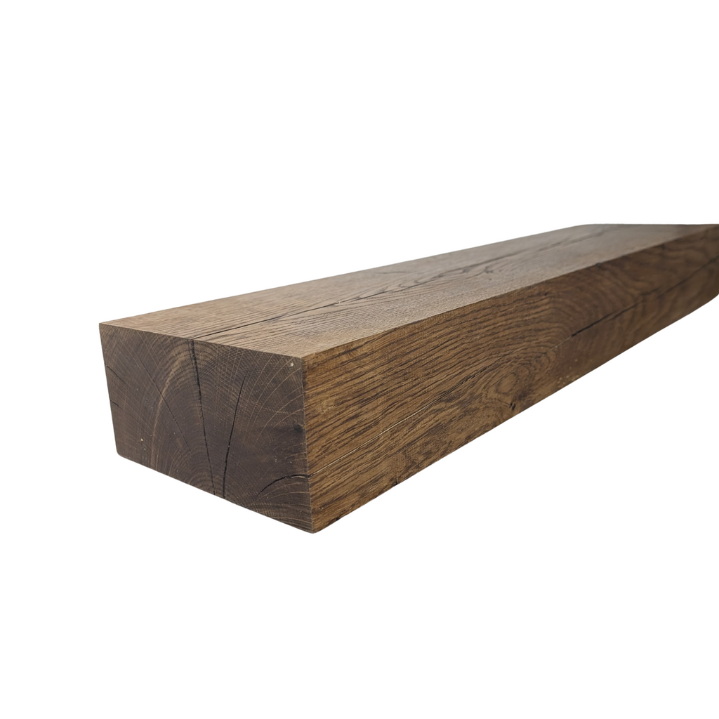 Oak Mantel Beam 4 x 8 - Solid Oak Fireplace Beam