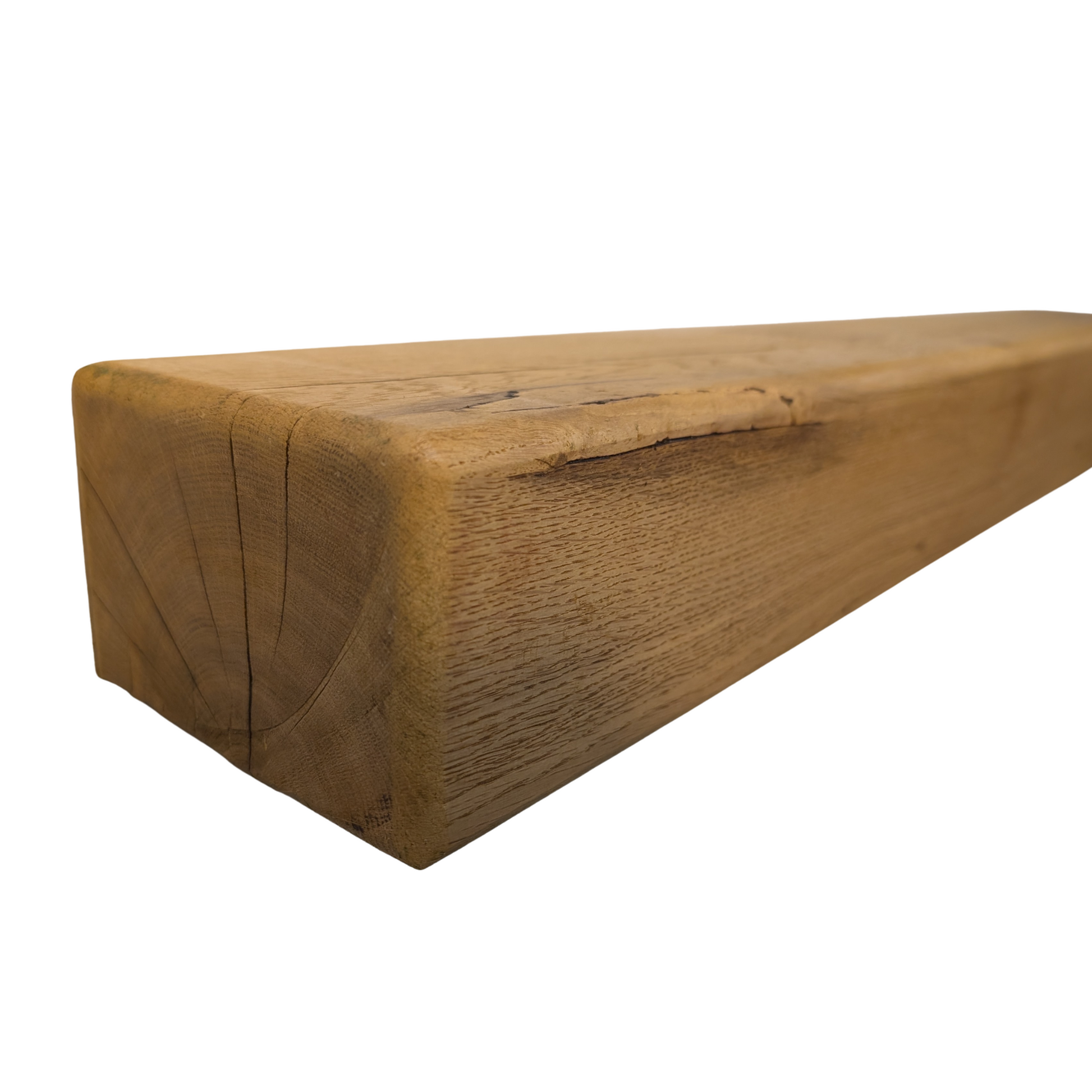 Oak Mantel Beam 4 x 6 Rounded Edge - Solid Oak Fireplace Beam