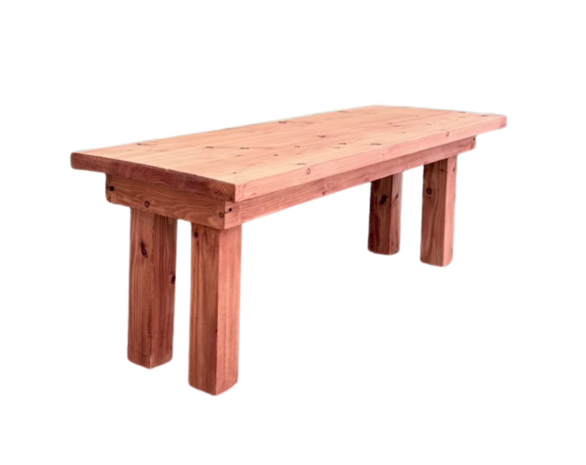 Solid Wood Long Coffee Table - Handcrafted - Available in medium, dark & Autumn finish