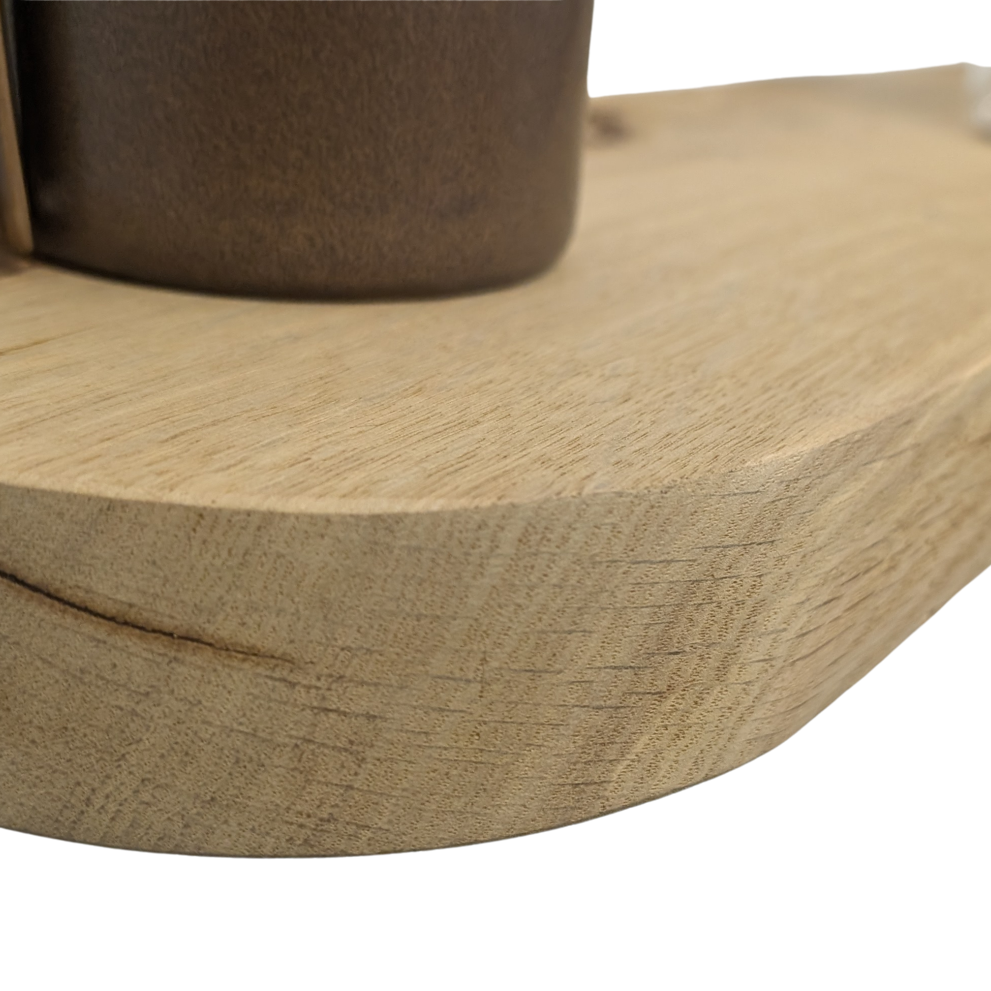 Solid  Curved Oak Floating Shelf - 5 Finishes Available 8x2 - Handmade For You