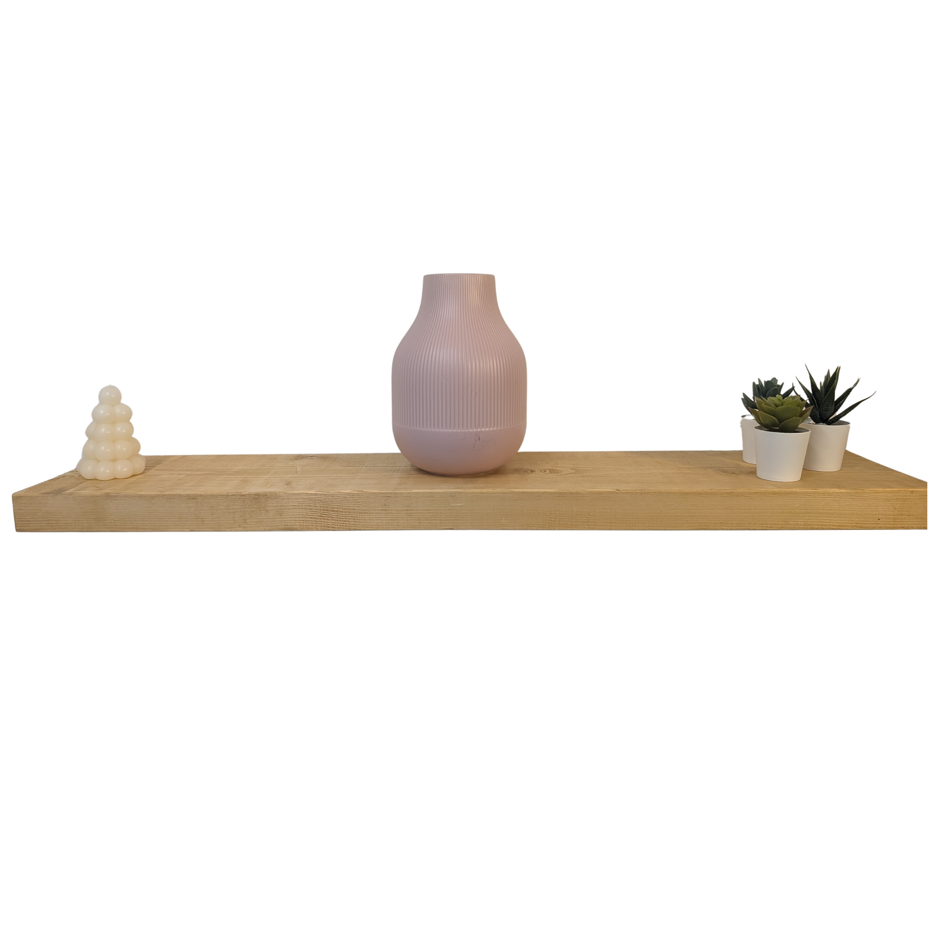 Rustic 8 x 2 Wooden Shelf with Black Steel Supports – Handcrafted in the Heart of England