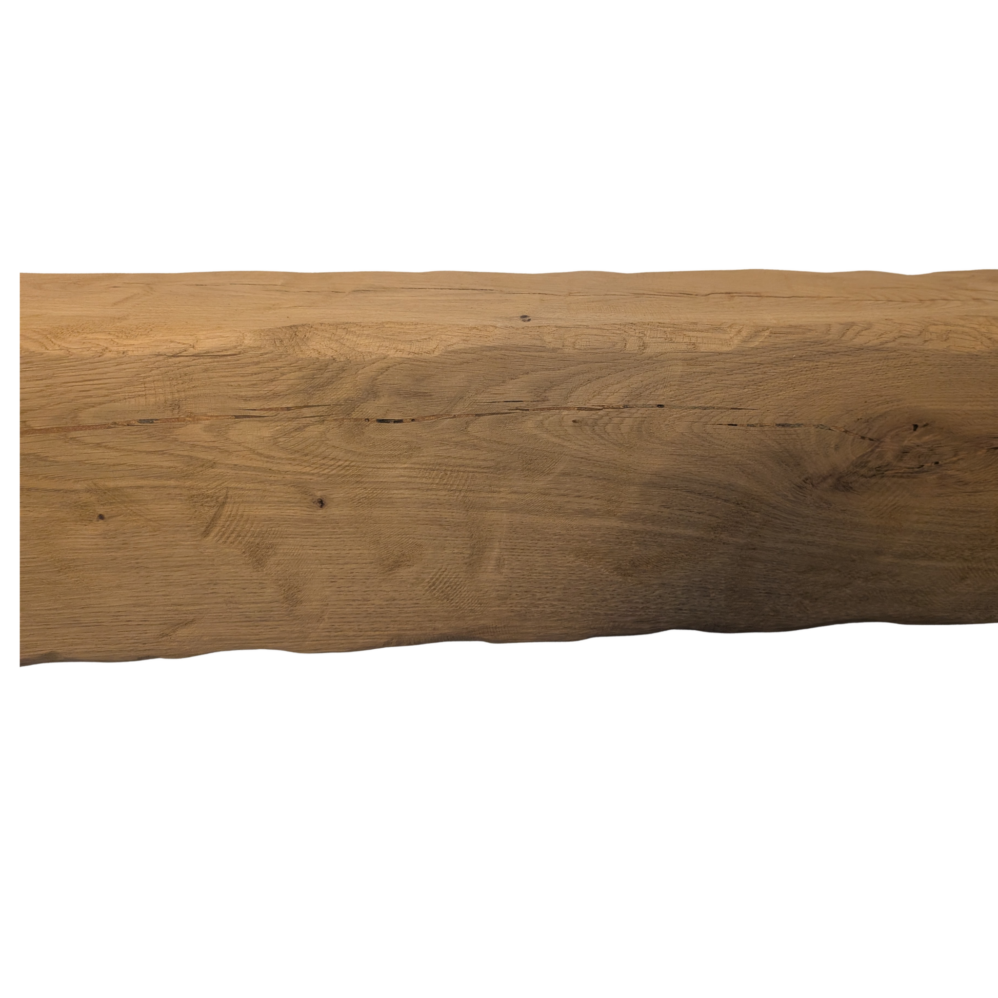 Oak Mantel Beam 8 x 4 - Heavily Worked - Solid Oak Fireplace Beam