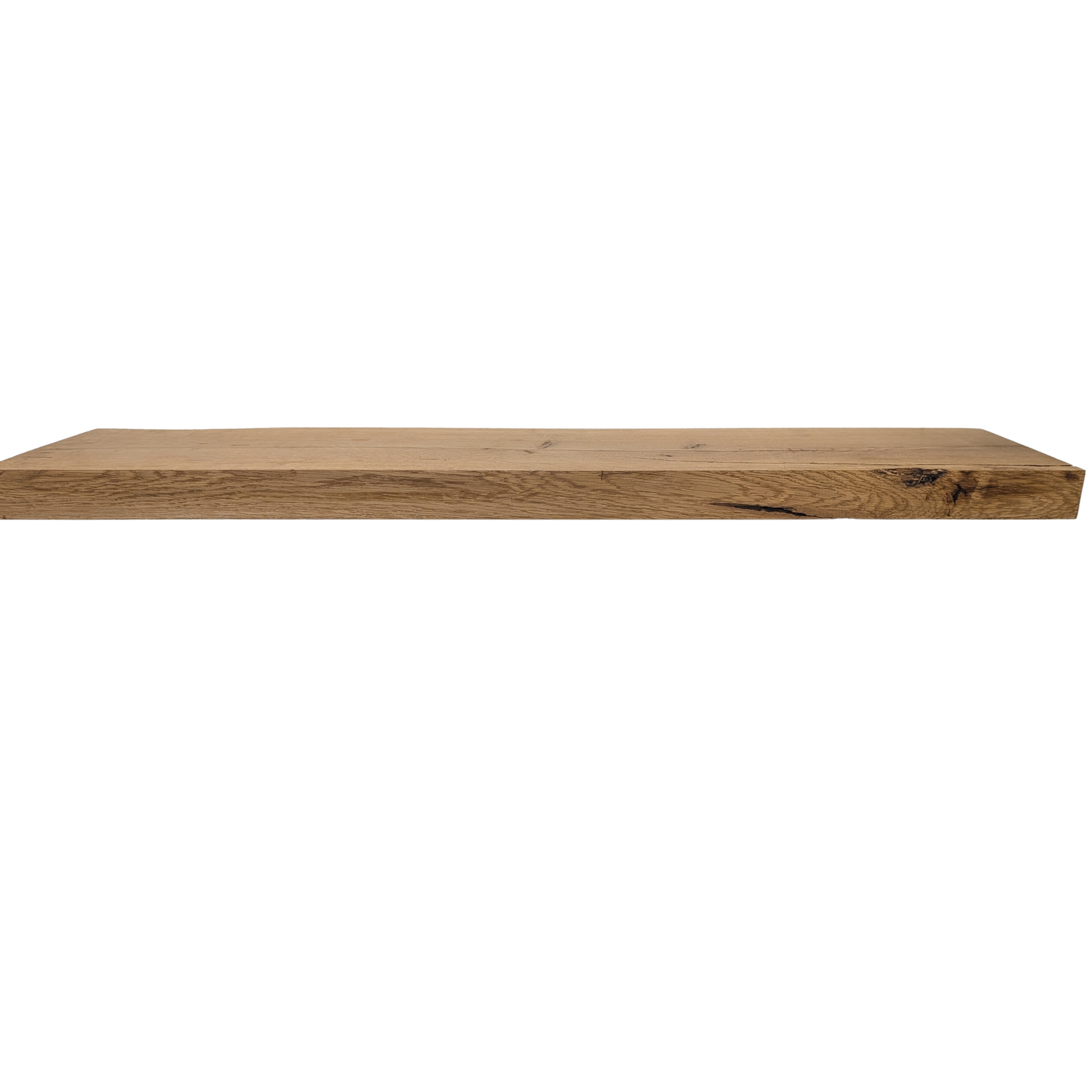 8 x 2 Oak Shelf with Black Steel Supports – Crafted in the Heart of England - 5 finishes