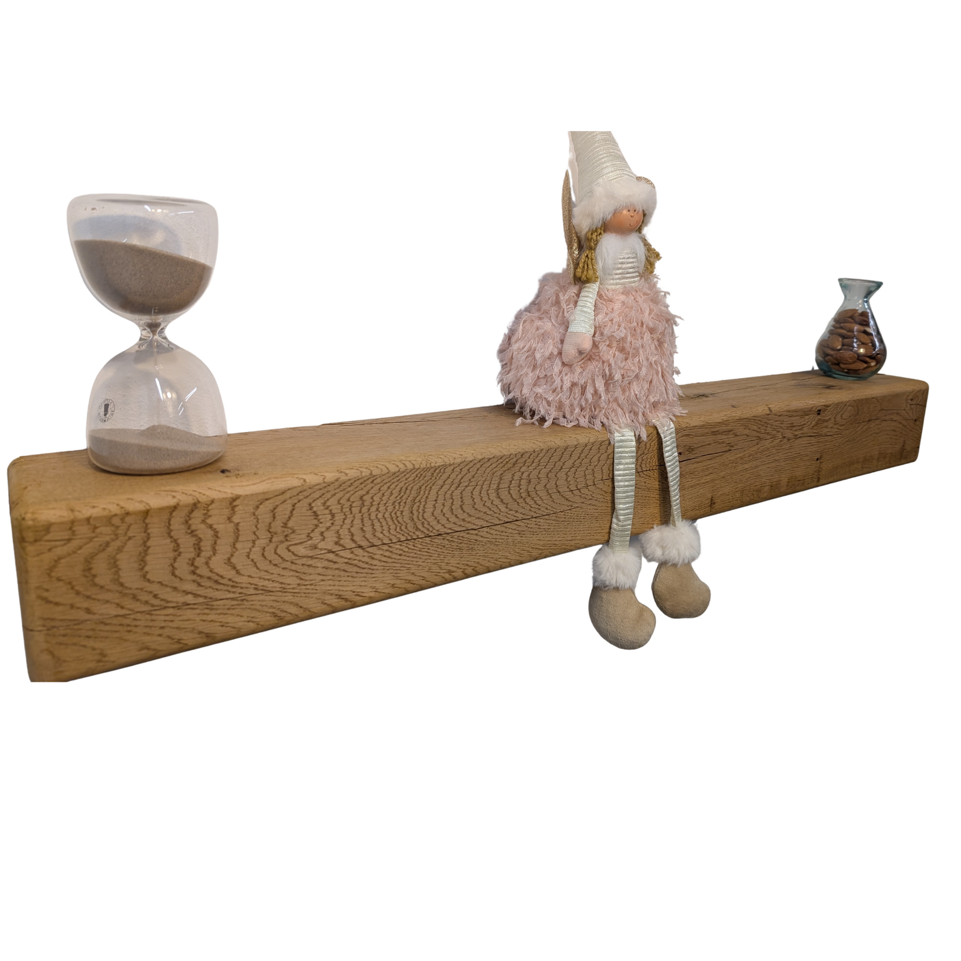 Oak Mantel Beam 4 x 6 Rounded Edge - Solid Oak Fireplace Beam