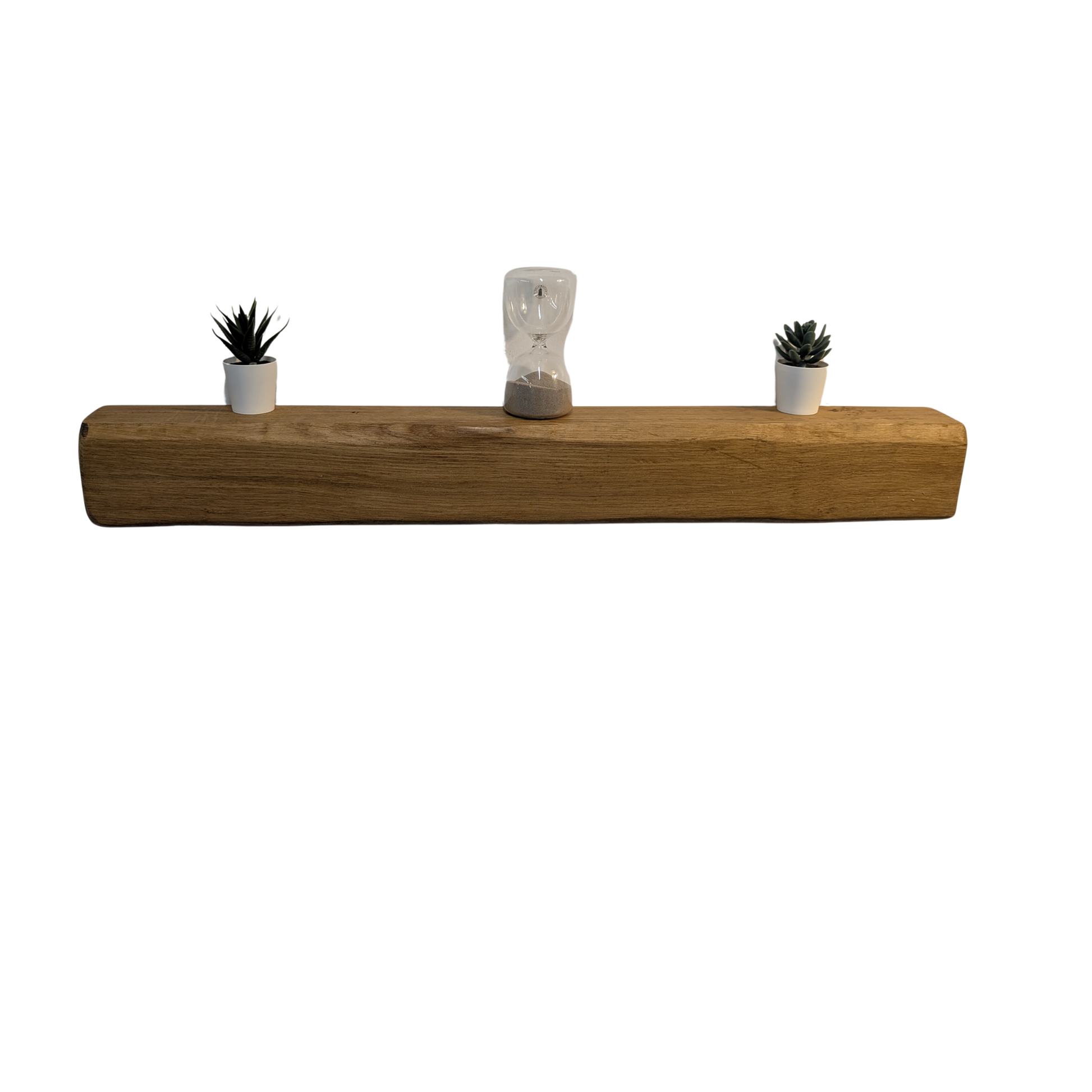 Oak Mantel Beam - Heavily Worked  4 x 4 - Solid Oak Fireplace Beam