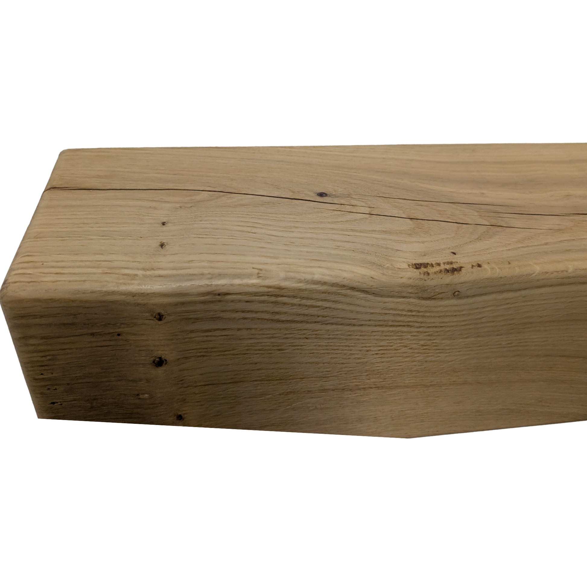 Oak Mantel Beam 6 x 6 (15cm(H) x 10cm(D) - Rounded Edge - Solid Oak Fireplace Beam