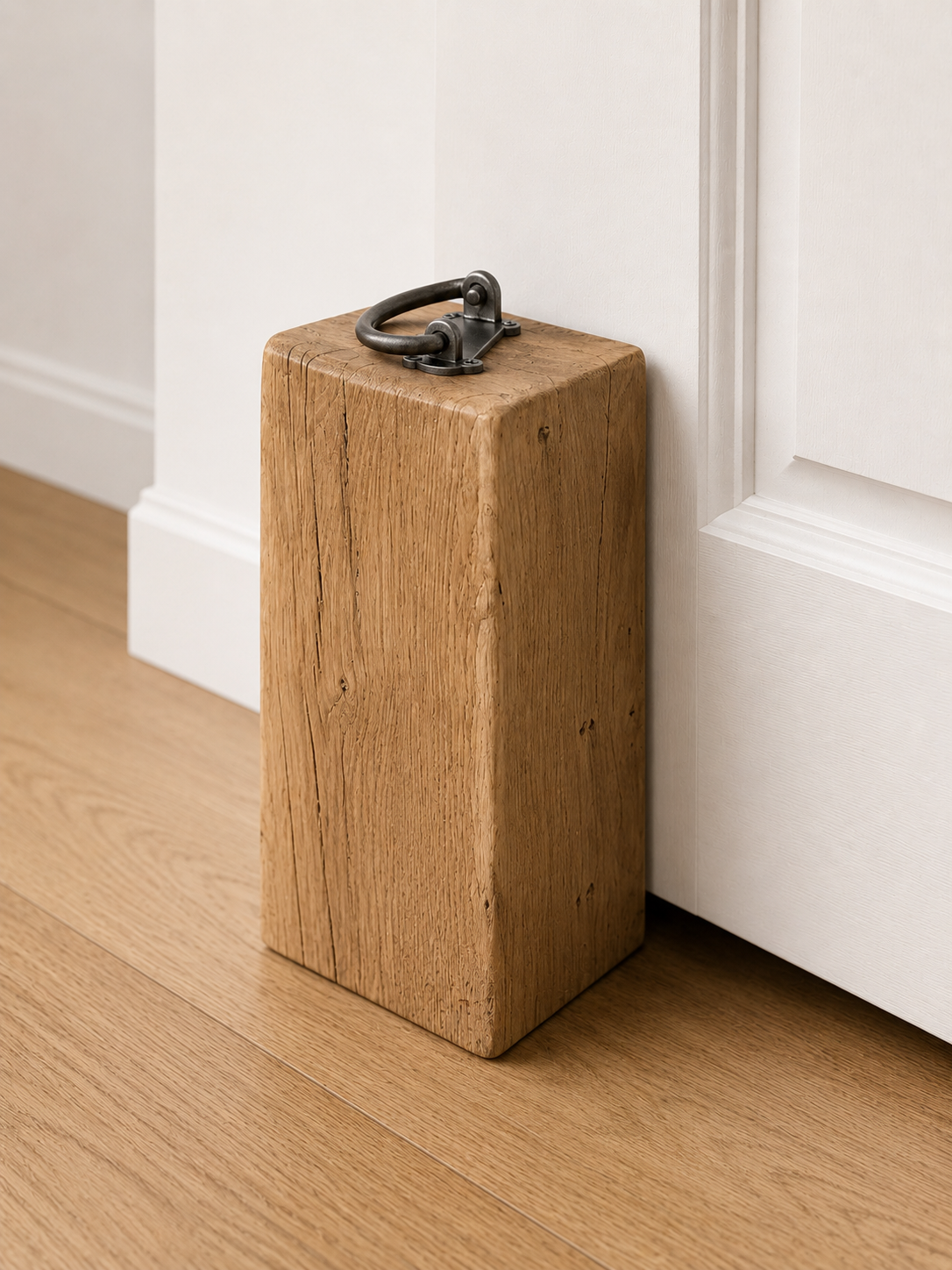 Solid Oak Door Stop - 3 Sizes Available - 3 Finishes Available