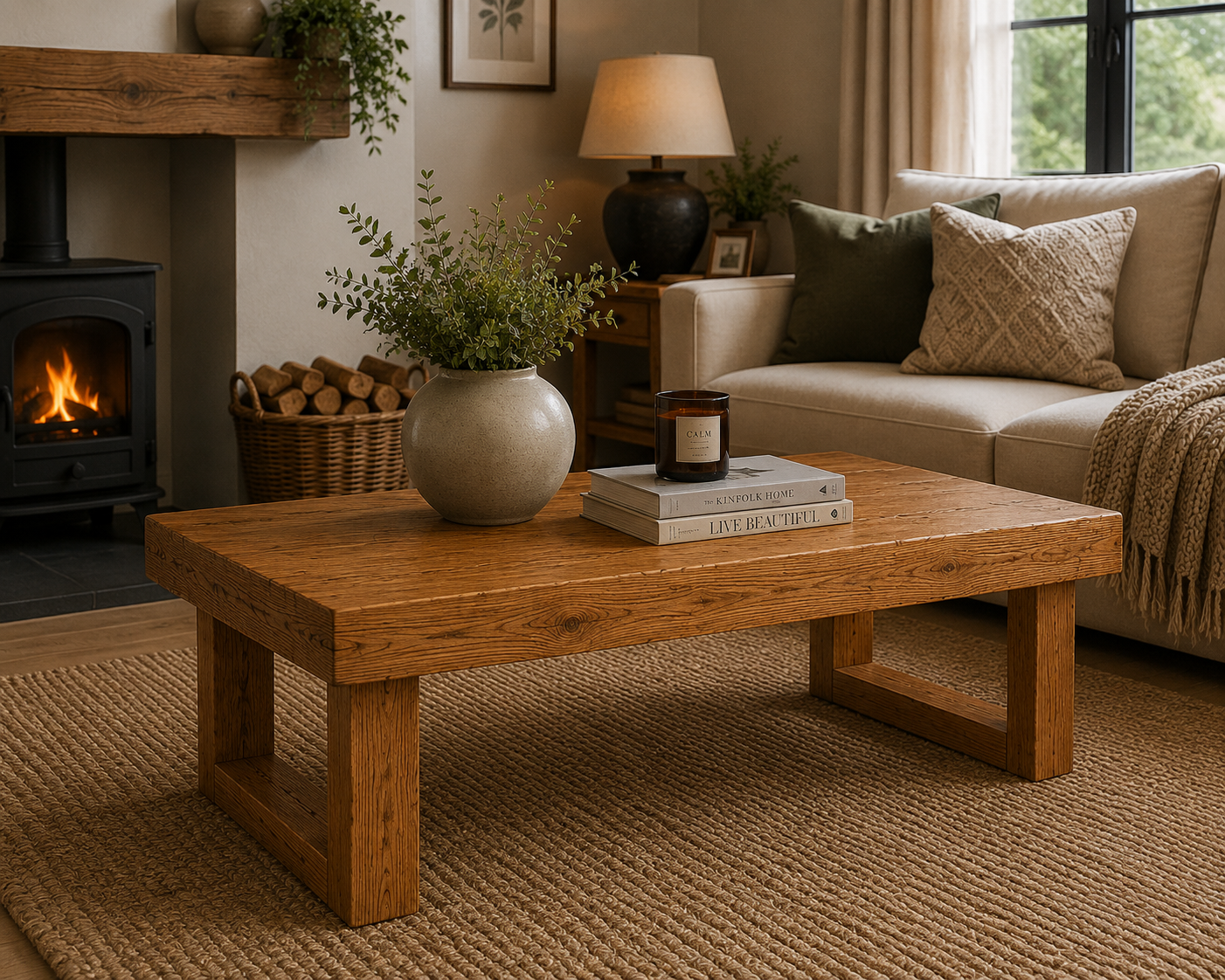 Handcrafted Solid Timber Open Frame Coffee Table
