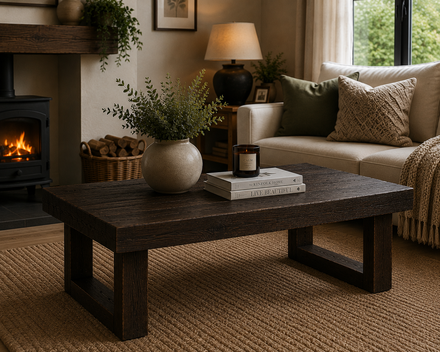 Handcrafted Solid Timber Open Frame Coffee Table
