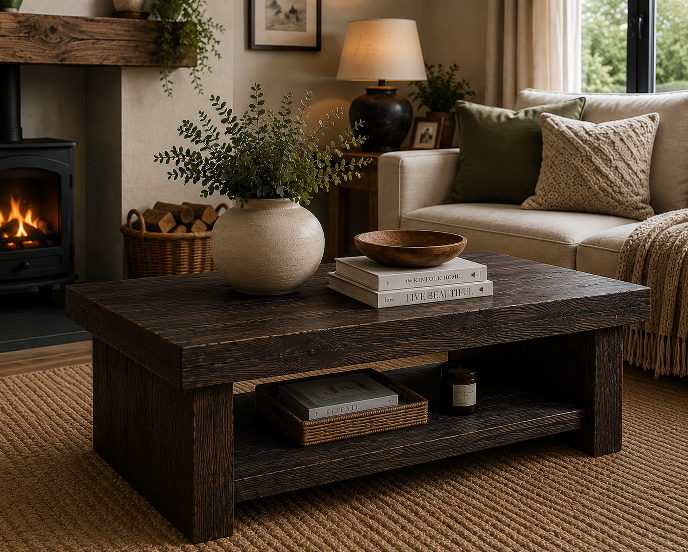 Handcrafted Solid Timber Storage Coffee Table