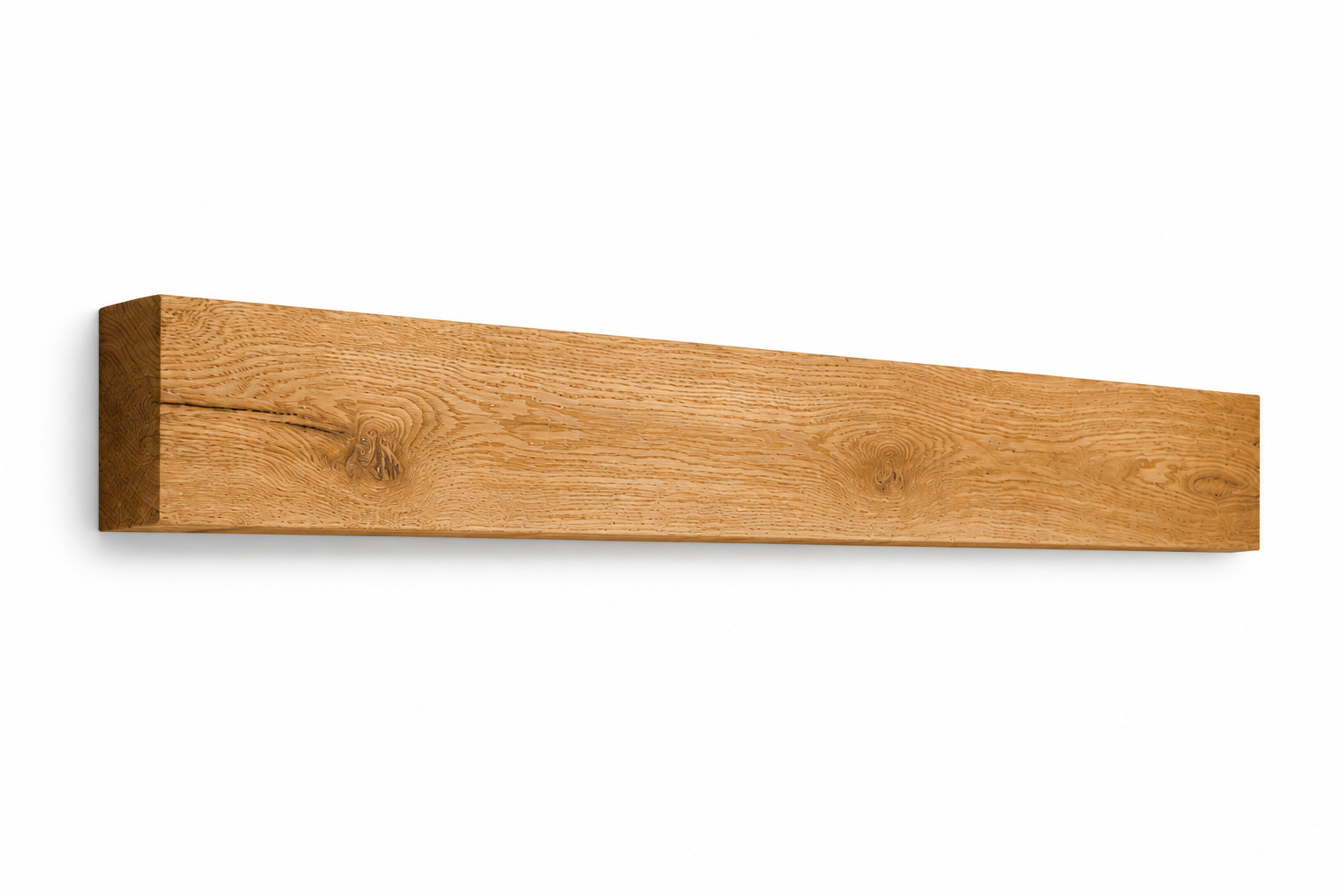 Kaminsimsbalken aus Eiche, 8 x 4, stark bearbeitet, massiver Kaminbalken aus Eiche