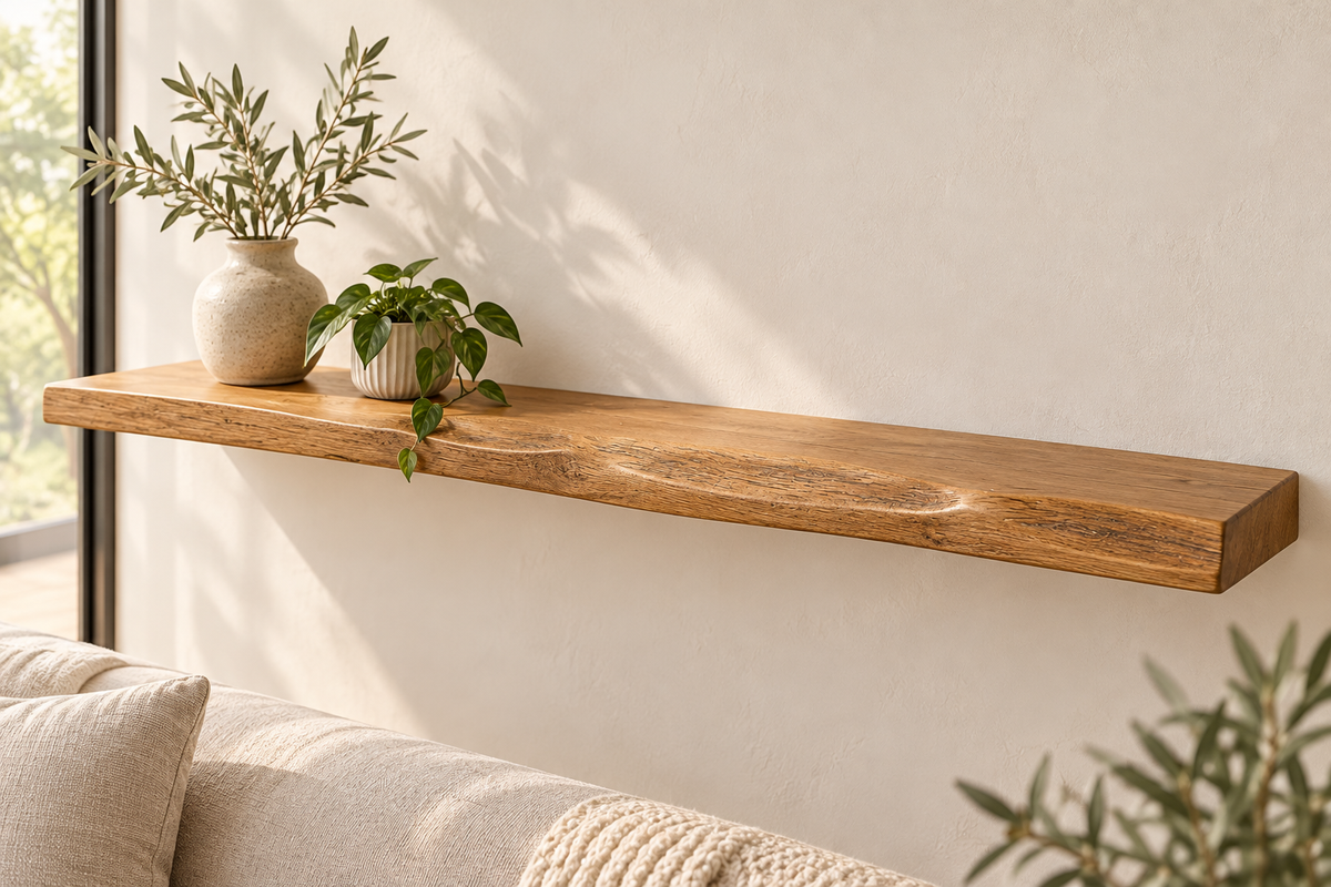 Étagère flottante en chêne - 5 finitions disponibles 8x2