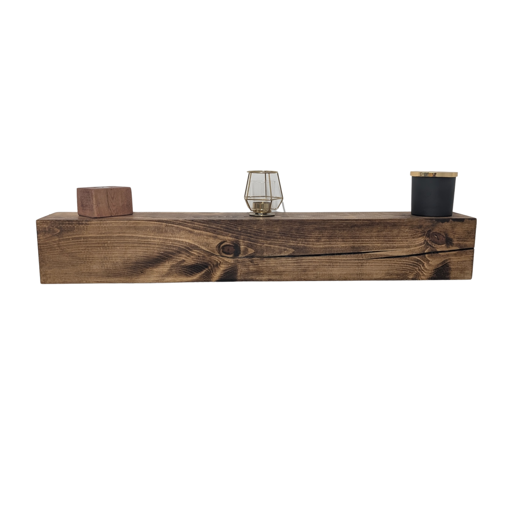 Rustic Mantel Beam 6 x 6 - Solid Fireplace Beam