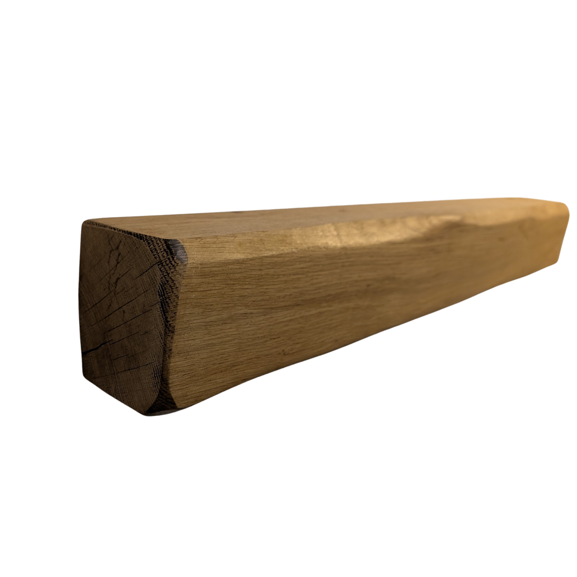 Oak Mantel Beam 4 x 6 - Heavily Worked - Solid Oak Fireplace Beam