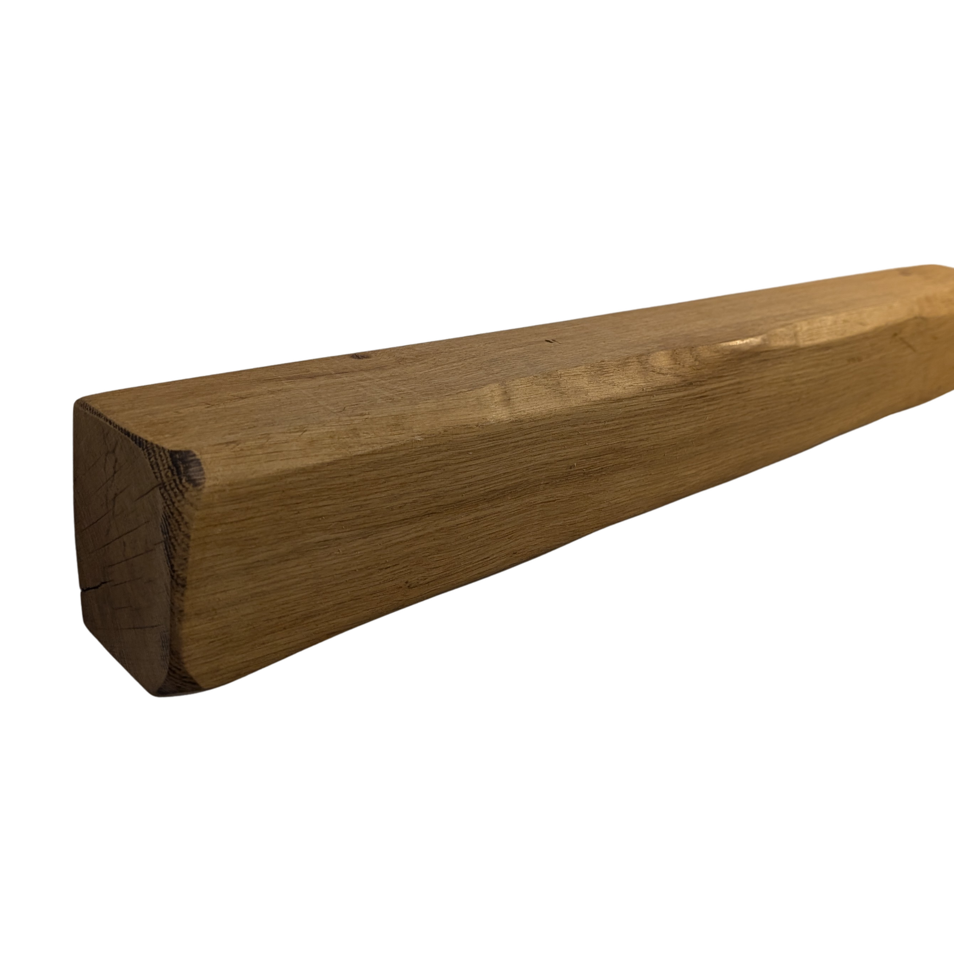 Oak Mantel Beam - Heavily Worked  4 x 4 - Solid Oak Fireplace Beam