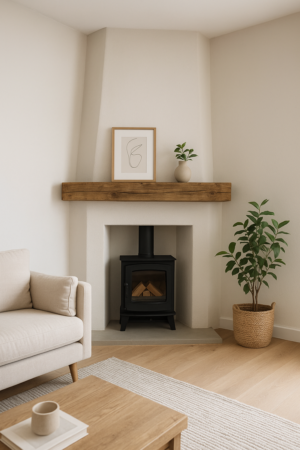 Rustic Mantel Beam 6 x 6 - Solid Fireplace Beam